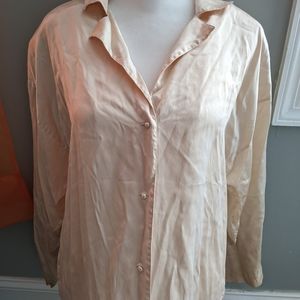 Gold label vtg silk Victoria's Secret pajama jacket M